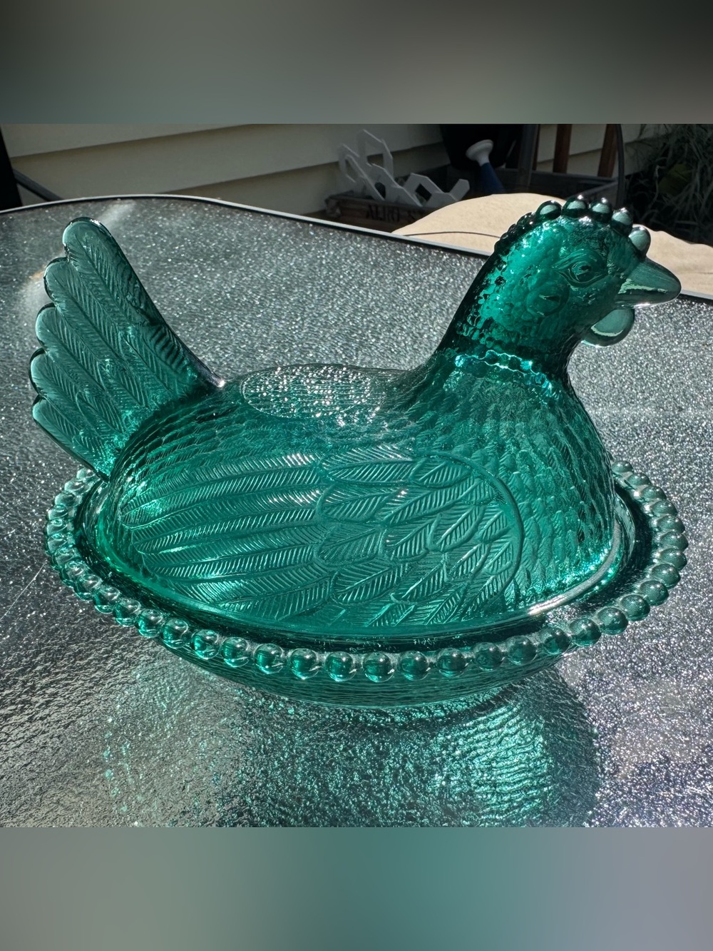 EVERGREEN 1996 Indiana Glass Co Hen-on-Nest *RARE* *HARD TO FIND*